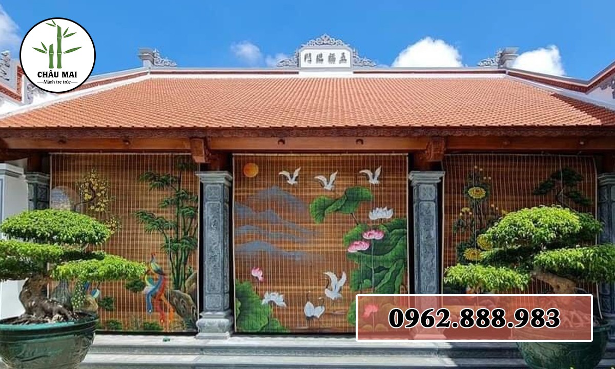 Bộ Mành trúc theo yêu cầu ngồi nhà 3 gian